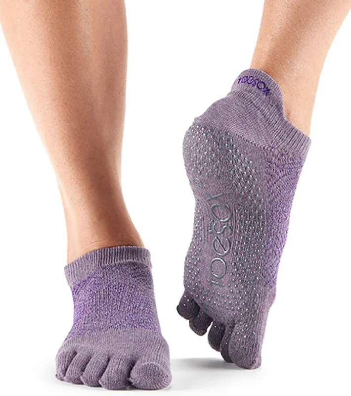 Toesox Low Rise Full-Toe Yoga Grip Socks Opal