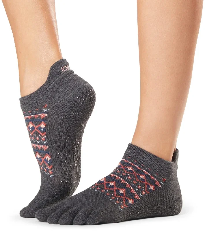 Toesox Low Rise Full-Toe Yoga Grip Socks Sundown