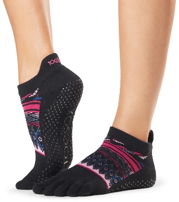 Toesox Low Rise Full-Toe Yoga Grip Socks Woodstock