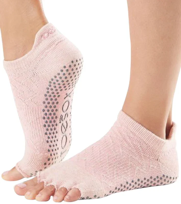 Toesox Low Rise Half-Toe Yoga Grip Socks Chill