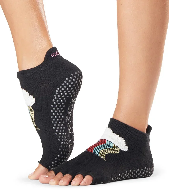 Toesox Low Rise Half-Toe Yoga Grip Socks Imagine