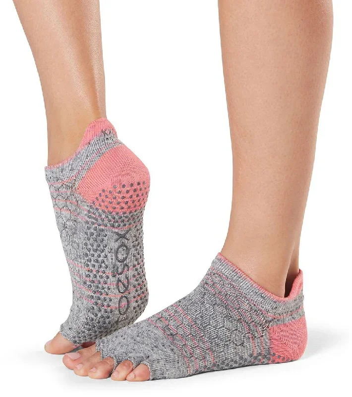 Toesox Low Rise Half-Toe Yoga Grip Socks Maniac