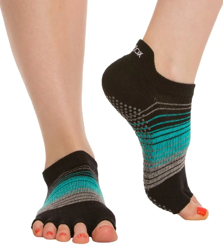 Toesox Low Rise Half-Toe Yoga Grip Socks Moonlight Jade