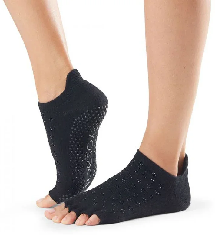 Toesox Low Rise Half-Toe Yoga Grip Socks Moonlit