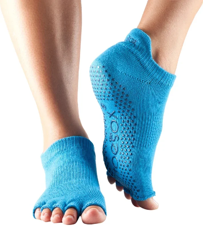 Toesox Low Rise Half-Toe Yoga Grip Socks Skydiver