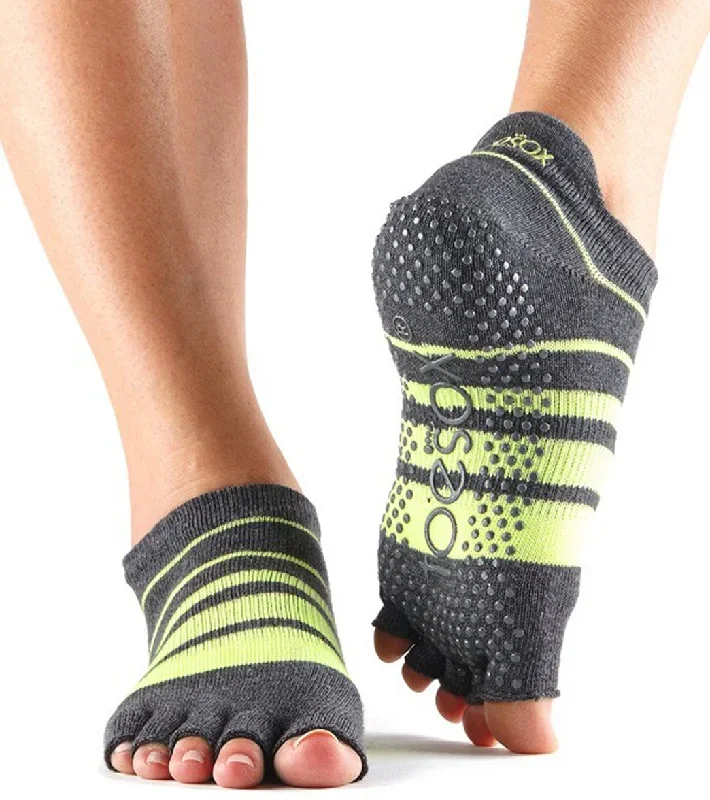 Toesox Low Rise Half-Toe Yoga Grip Socks Varsity