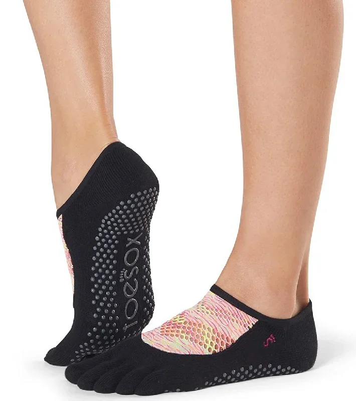 Toesox Luna Full-Toe Yoga Grip Socks Thrill