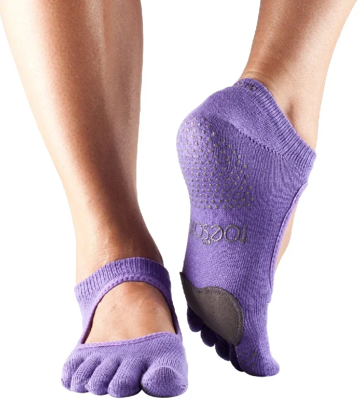 Toesox Plie Full-Toe Yoga & Grip Socks Light Purple