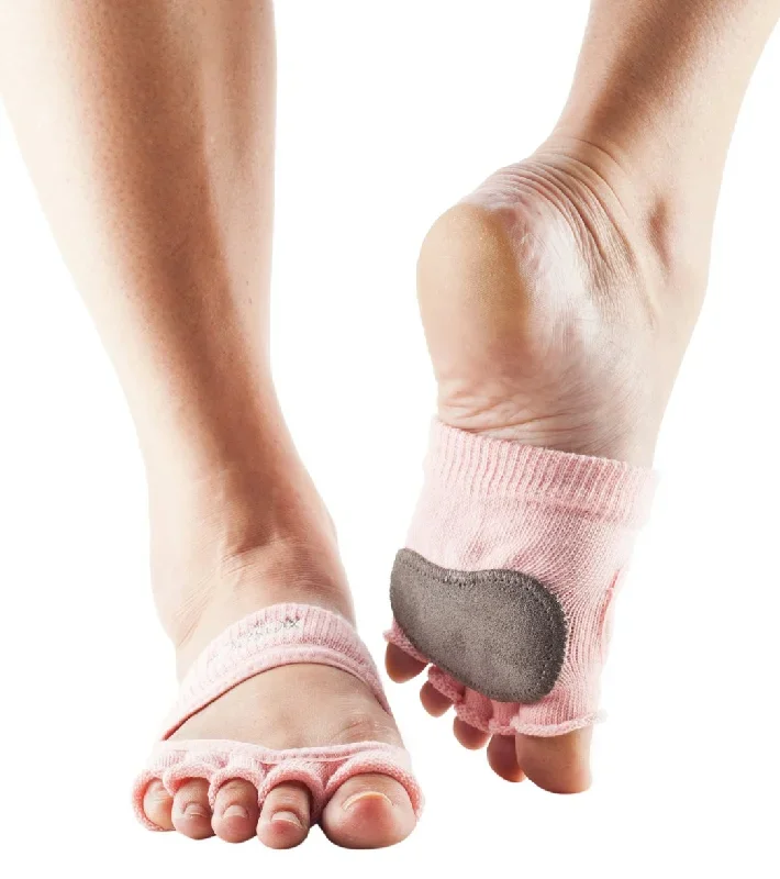 Toesox Releve Half-Toe Yoga Grip Socks Fishnet Kiss