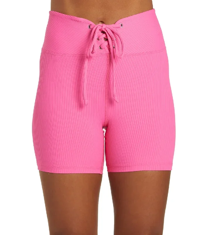 Year of Ours Football Biker Shorts Hot Pink